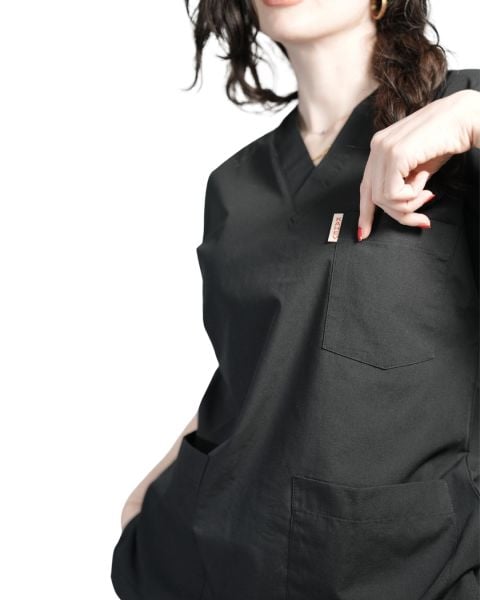 Siyah Kadın Yarasa Kol Forma