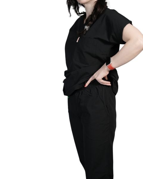 Siyah Kadın Yarasa Kol Forma