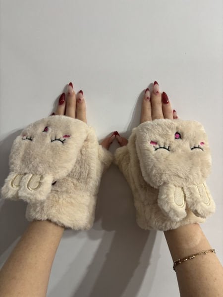 Peluş Tavşan Eldiven