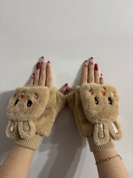 Peluş Tavşan Eldiven