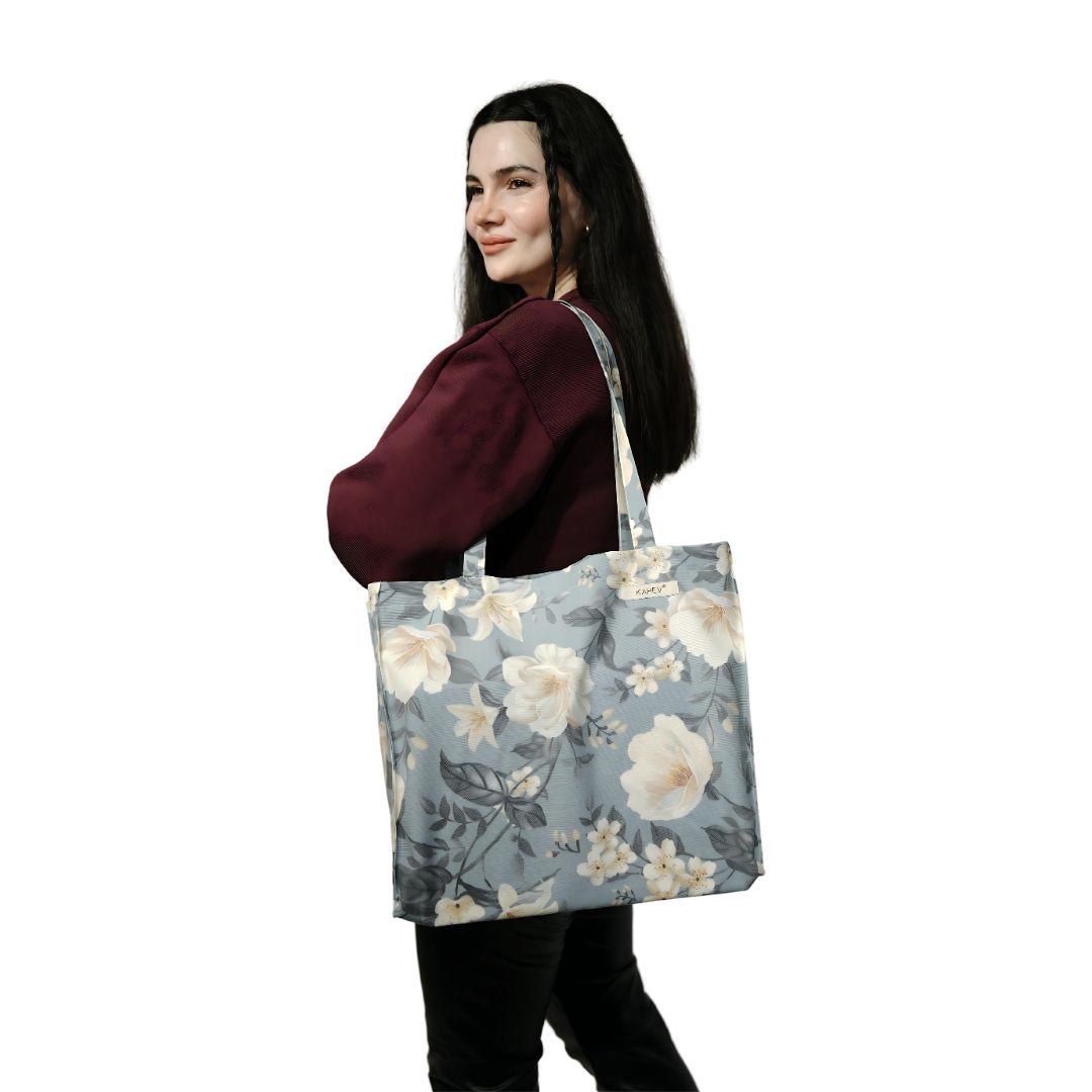 KAHEV Çanta Beyaz Çiçek