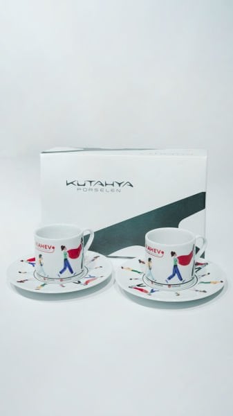 2'li Türk Kahvesi Kahraman Fincan Seti