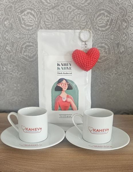 2'li KAHEV Türk Kahvesi Fincanı-KAHEV Kahve Türk Kahvesi - 250 gr