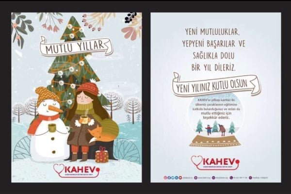 Simli Yılbaşı Bağış Kartı