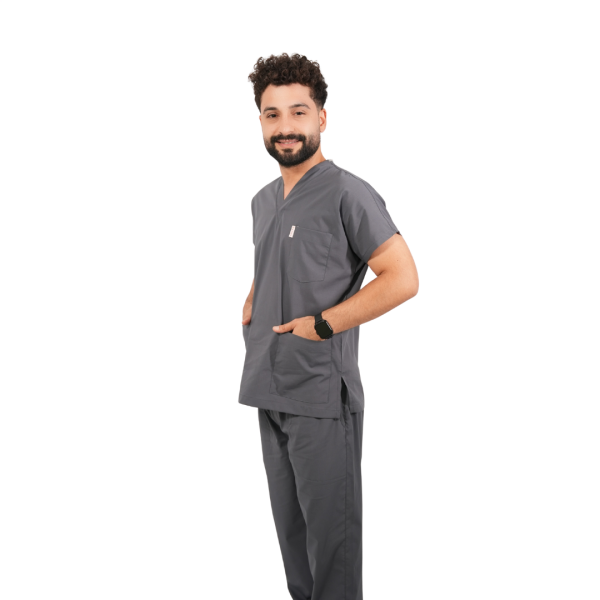 Açık Füme Yarasa Kol Erkek Cerrahi Forma