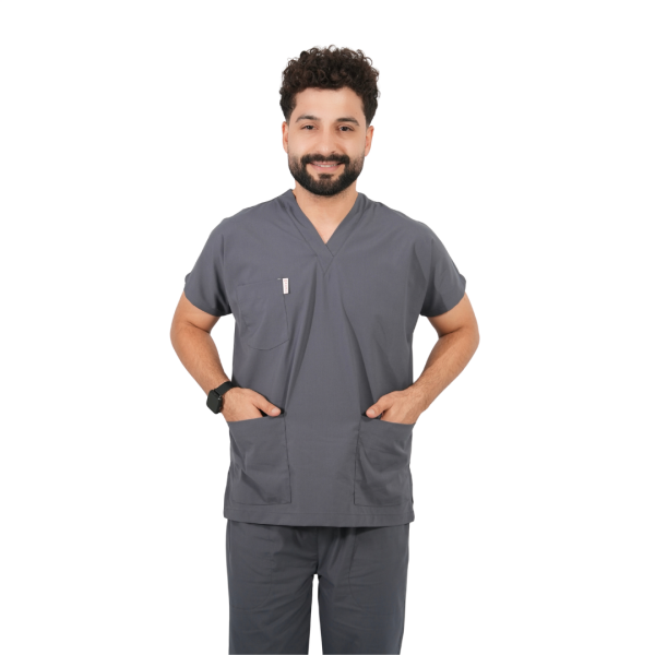 Açık Füme Yarasa Kol Erkek Cerrahi Forma