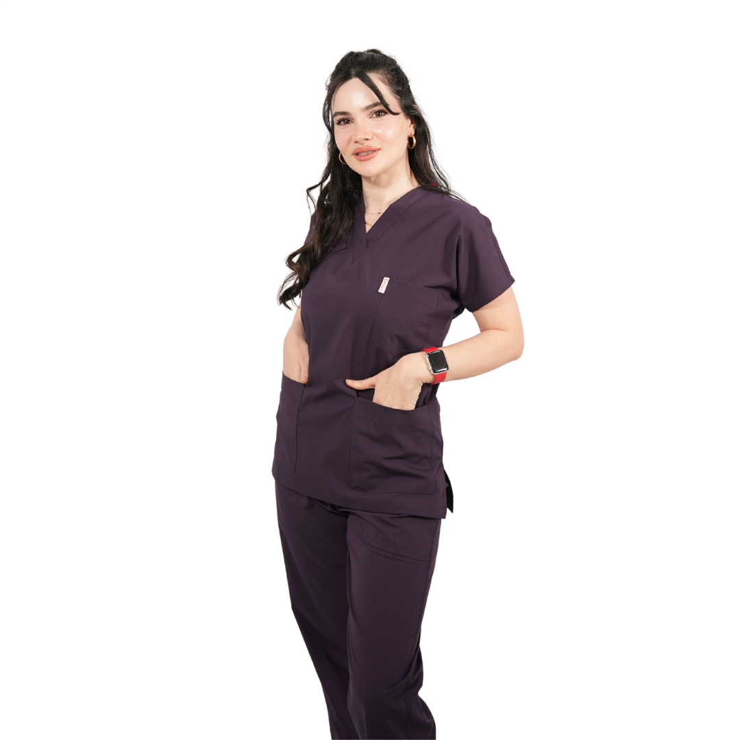 Mor Yarasa Kol Kadın Cerrahi Forma