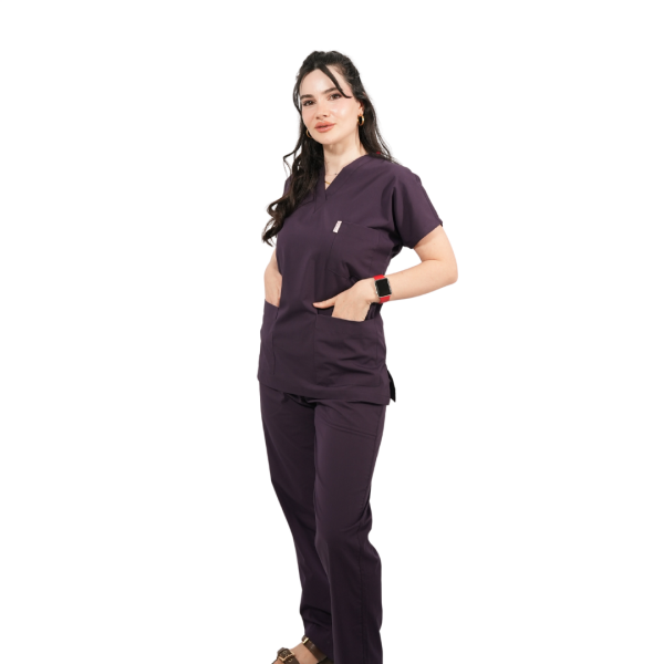 Mor Yarasa Kol Kadın Cerrahi Forma