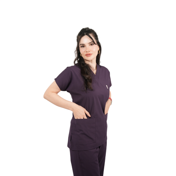 Mor Yarasa Kol Kadın Cerrahi Forma