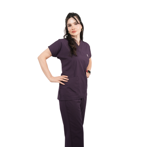 Mor Yarasa Kol Kadın Cerrahi Forma