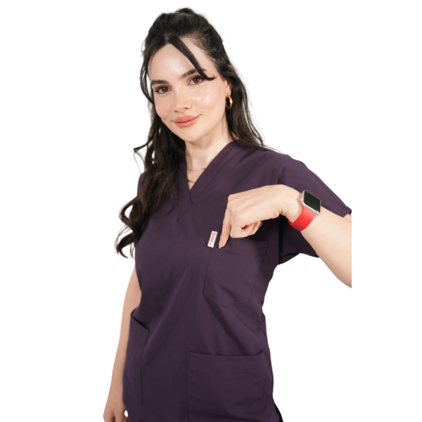 Mor Yarasa Kol Kadın Cerrahi Forma