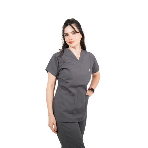 Açık Füme Yarasa Kol Kadın Cerrahi Forma