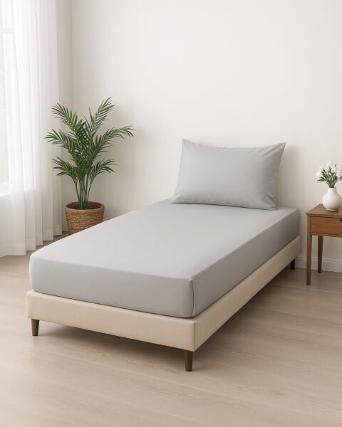 Gri Çarşaf Takımı-Tek Kişilik