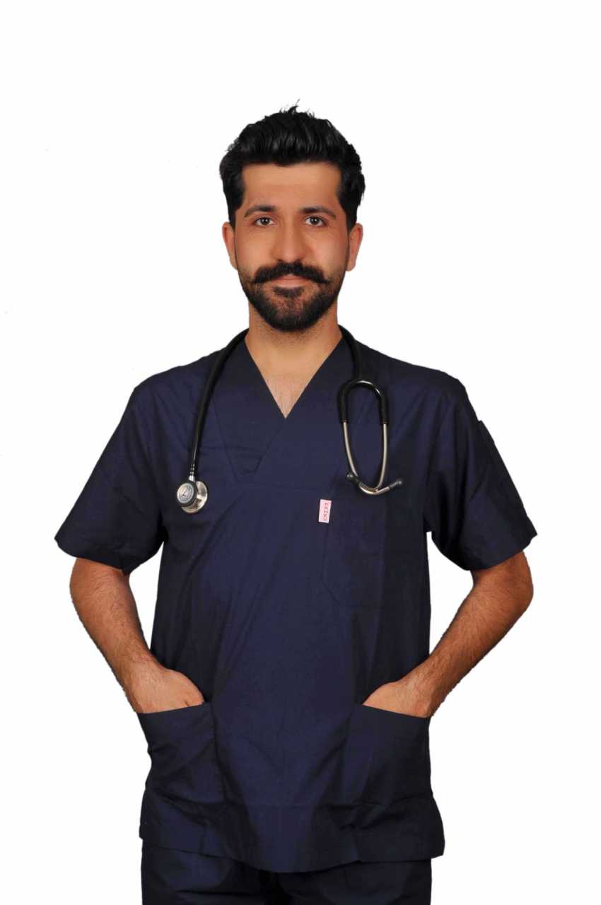 Lacivert Erkek Kısa Kol Cerrahi Forma