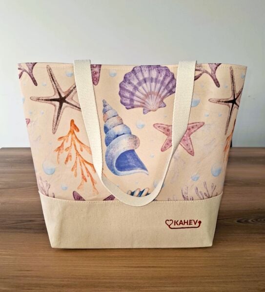 KAHEV Plaj Çantası-Deniz Kabuklu