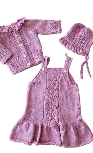 Lila Bebek Elbise Set