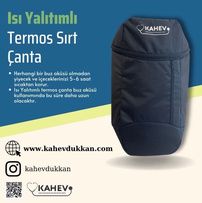 Isı Yalıtımlı Termos Sırt Çantası siyah