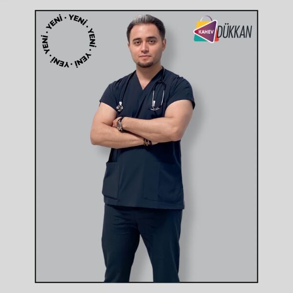 Füme Yarasa Kol Erkek Cerrahi Forma